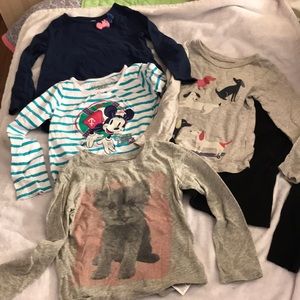 Bundle - 5 girls 3T long sleeve shirts